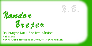 nandor brejer business card